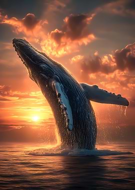 Whale at Sunset