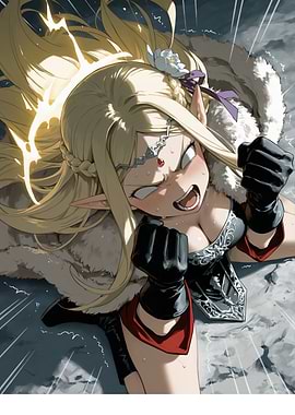 Determined Elf Warrior Ready to Fight