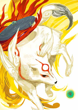 Okami Amaterasu Digital Art