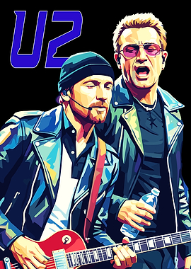 U2 Band Portrait Digital Art