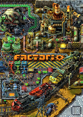 Factorio Game Factory Illustration