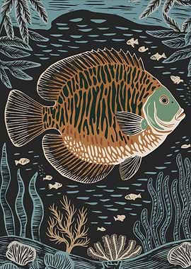 Tropical Fish Underwater Scene Illustration