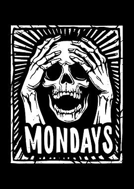 Mondays Skull Distress