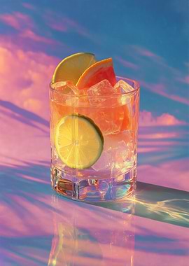 Refreshing Citrus Cocktail with Dreamy Sky