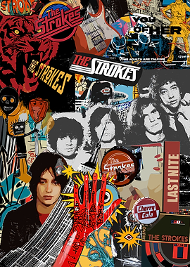 The Strokes Collage Art