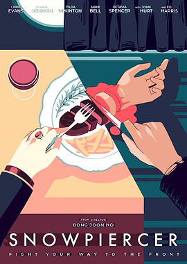 Snowpiercer movie poster illustration