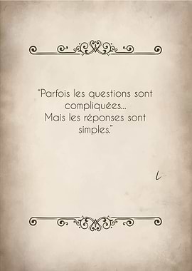French Quote on Beige Background