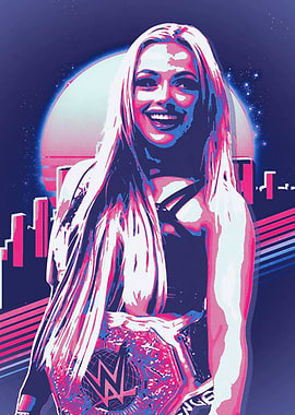 Liv Morgan WWE Champion Retro Art