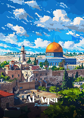 Al Aqsa, Palestine Illustration