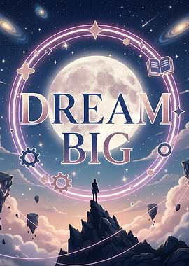 Dream Big: Inspirational Cosmic Landscape