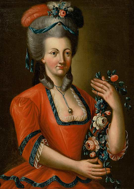 Portrait of a Lady with Roses | Elegant Classical Portrait, Timeless Floral Charm