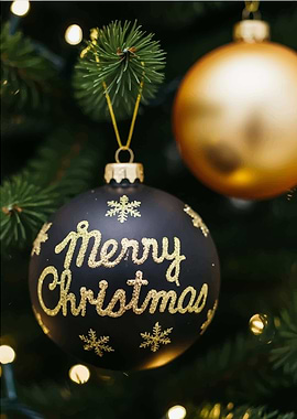 Christmas Ornaments on Tree