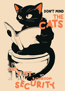 Black Cat Bathroom Security