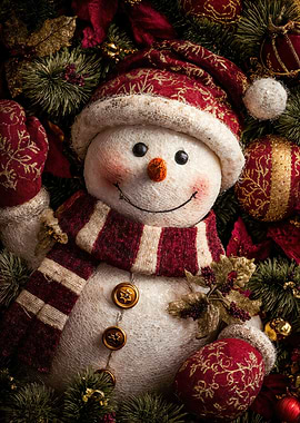 Cute Festive Snowman Christmas Decoration