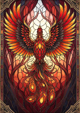 Stained Glass Phoenix