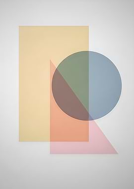Geometric Shapes in Pastel Colors
