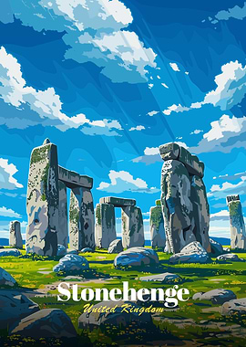 Stonehenge, United Kingdom Illustration
