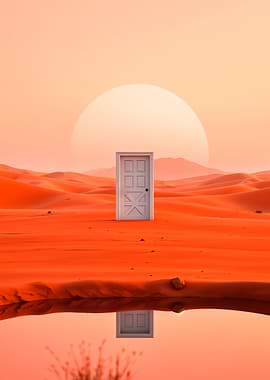 Surreal Desert Doorway