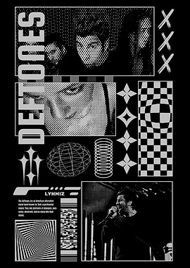 Deftones-inspired Black and White Graphic Design