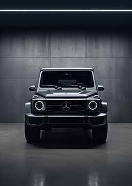 Gray Luxury SUV Modern art