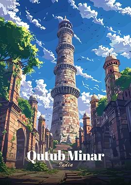 Qutub Minar, India - Digital Art