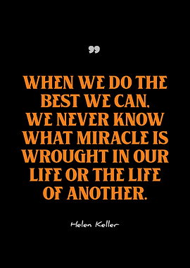 Helen Keller Inspirational Quote Poster