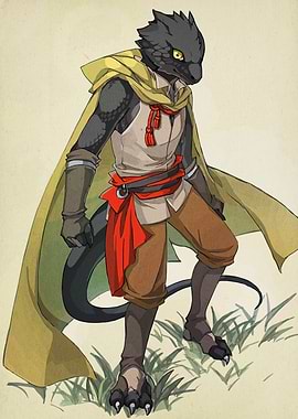 Lizardfolk Adventurer Illustration
