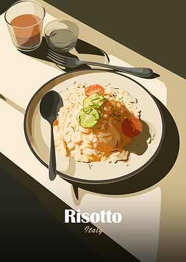 Risotto Italy Food Illustration