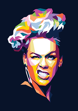 Pink Pop Art Portrait