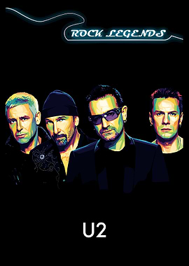 U2 Rock Legends Portrait