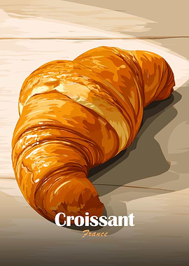 Croissant Pastry Illustration