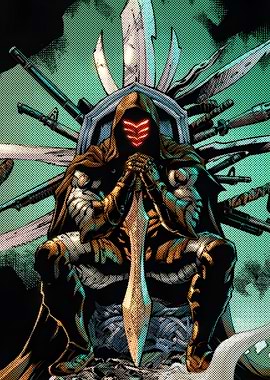 Hooded Figure on Throne of Weapons