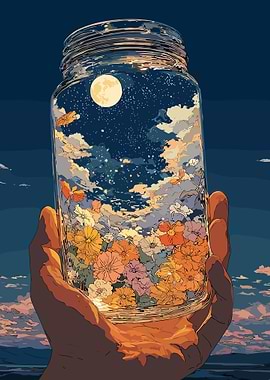 Jar of Night and Flowers