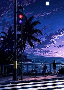 Night Coast Anime Scene