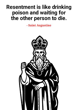 Saint Augustine Quote with King Illustration
