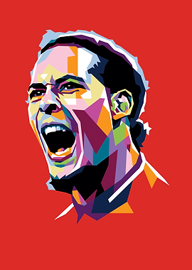 Virgil van Dijk Pop Art Portrait