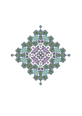 Floral Mandala Pattern on White Background
