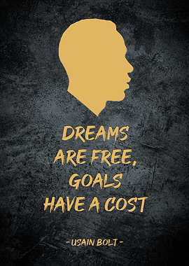 Usain Bolt Motivational Quote Poster