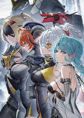 Zenless Zone Zero Girls with Mech Background
