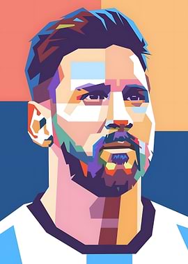 Lionel Messi Pop Art Portrait