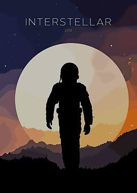 Interstellar Movie Poster Pixel Art