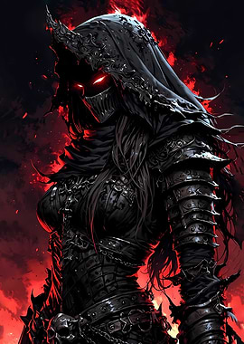 Dark Knight with Red Eyes