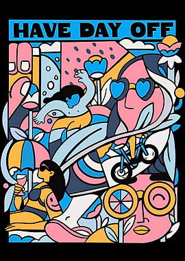 Have Day Off Abstract Illustration