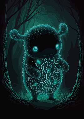 Glowing Forest Spirit Pixel Art