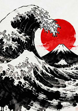 Great Wave off Kanagawa Inspired Art