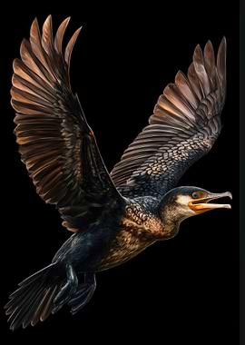 Cormorant in Flight