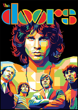The Doors Band Pop Art Portrait
