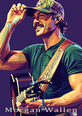 Morgan Wallen Digital Art Portrait