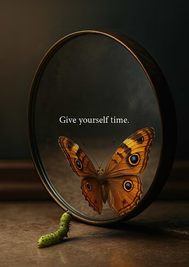 Caterpillar, Butterfly, and Mirror