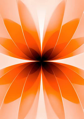 Abstract Orange Petal Design